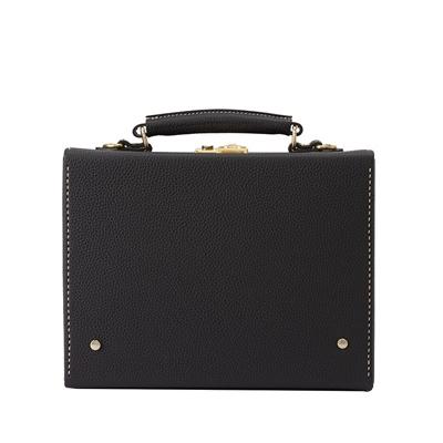 ふるさと納税 豊岡市 豊岡鞄　豆アタッシュケース　ドイツシュリンク　ブラック