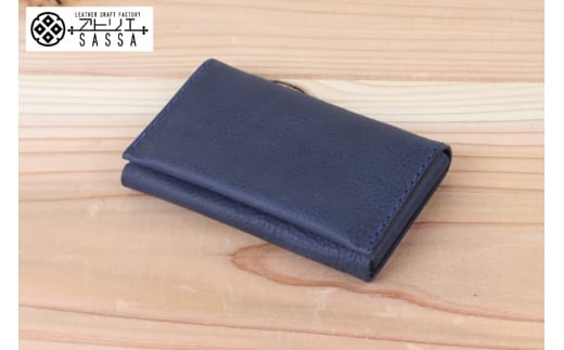 名刺入れ [アトリエSASSA 富山県 朝日町 34310573-nv] 名刺 めいし 名刺入 カードケース 革 牛革 国産 レザー手作り カードホルダー シンプル