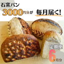 【ふるさと納税】定期便　石窯パン　毎月3,000円セットが届く！　6ヶ月分　【定期便・ パン詰め合わせ 朝食 ランチ 軽食 焼き菓子 伝統製法 風味が良い 消化が良い 日持ち カンパーニュ 】