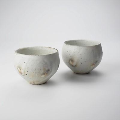 ふるさと納税 玉野市 粉引(こびき)ほっこり湯呑M　ペア
