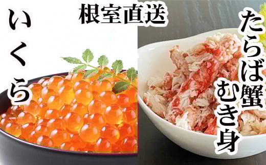 B-30051 いくら醤油漬け100g×1P・タラバガニむき身300g×1Pセット
