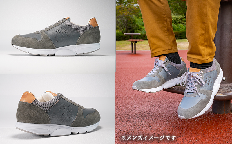 MIDFOOT ( ミッドフッド ) 紳士靴 レザースニーカー MF001JM ( グレー ) 4E 25.5cm