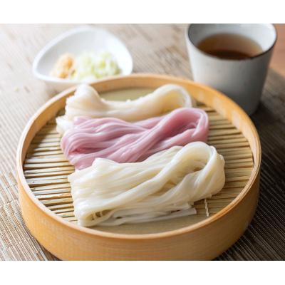 ふるさと納税 湯沢市 本場手造りの稲庭うどん紅白のセット[B1-03009] |  | 01