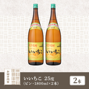 いいちこ ビン 25度(1800ml×2本)酒 お酒 焼酎 麦焼酎 アルコール 三和酒類【114002000】【一般社団法人　地域商社USA】