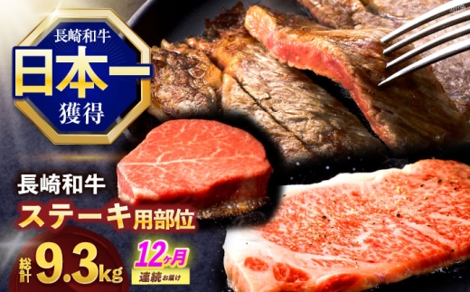 【12回定期便】長崎和牛 ステーキ用部位×12回定期便【株式会社 黒牛】[OCE108] / ヒレステーキ サーロインステーキ リブロースステーキ シャトーブリアンステーキ モモステーキ ランプステーキ すてーき 贈答 お祝い 記念日