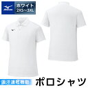 【ふるさと納税】ミズノ・ポロシャツ(ホワイト・2XS～3XL) 日本製 国産 スポーツ 運動 トレーニング ゴルフ ウエア ウェア 吸汗速乾 ポロシャツ ランニング デオドラントテープ【ミズノ】