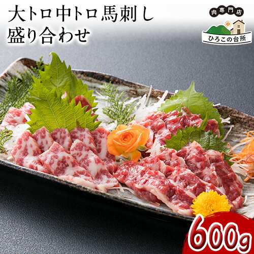 【ふるさと納税】大トロ中トロ馬刺し盛り 600g《30日以内に出荷予定(土日祝除く)》馬刺し 熊本 山江村 大トロ 中トロ 食べ比べ 馬肉 霜降り 山江村（桜屋）