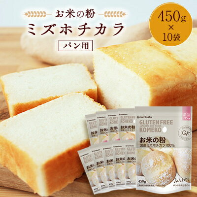 【ふるさと納税】お米の粉ミズホチカラ パン用450g×10袋_ グルテンフリー 国産 ホームベーカリー 製パン材料 人気 おすすめ 美味しい 送料無料 【1559022】