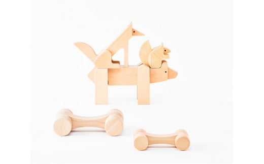 【ウッドデザイン賞受賞】 木製 おもちゃセット 動物パズル・車 北海道 芦別市 滝澤ベニヤ [№5342-0106]