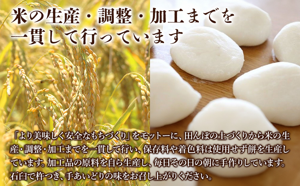 【期間・数量限定】広池農園もち・生かきもちセット 約3kg ( 冷凍小もち500g×2 冷凍あんもち6ヶ入×2 生かきもち×3パック ) | もち 生かきもち セット 3㎏ 3キロ 小もち あんもち 