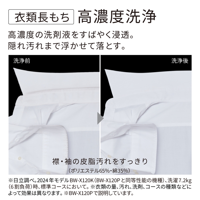 【日立全自動洗濯機ビートウォッシュ】BW-X100P(Ｗ)【 HITACHI 日立 家電 茨城県 日立市 】