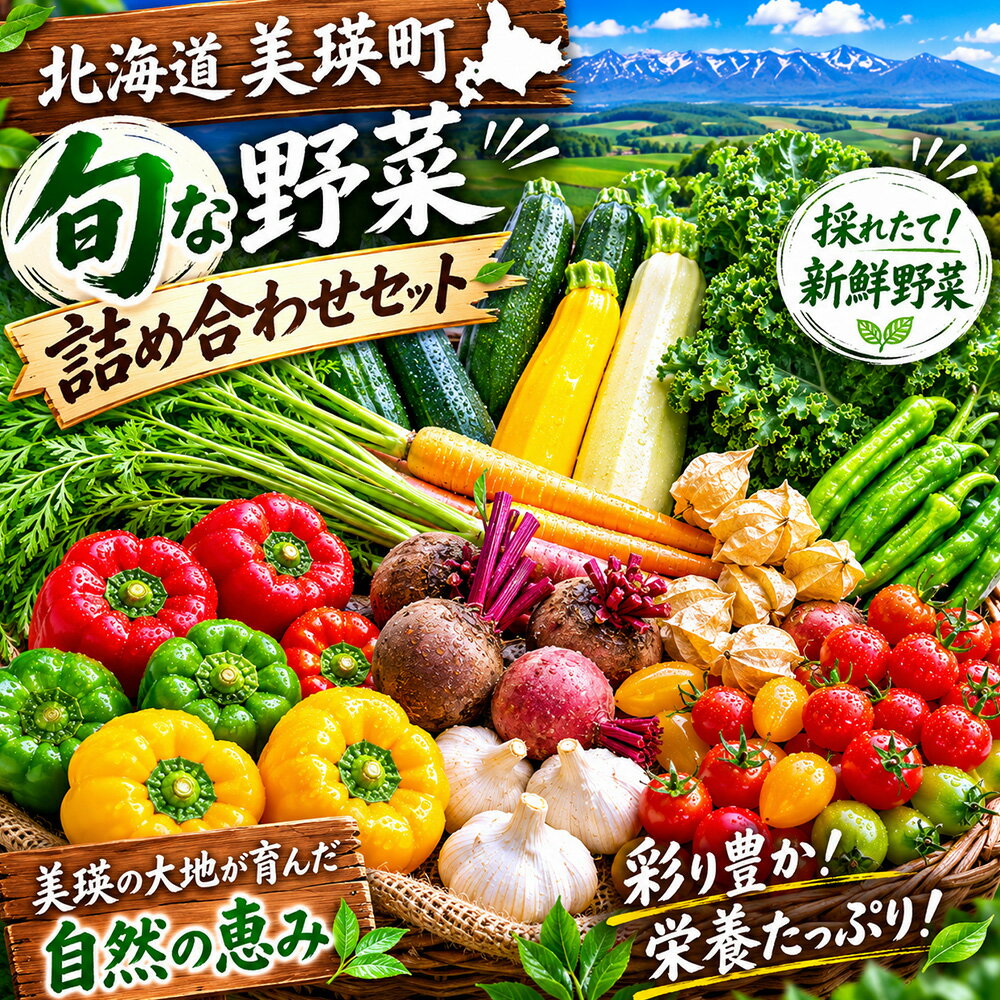 【ふるさと納税】季節の野菜セット【大・小】選べる 定期便 あらいふぁーむ | 野菜 セット 詰め合わせ 朝採れ 旬野菜 美瑛産野菜 無農薬 多品種野菜 北海道 美瑛 美瑛町 北海道産 美瑛産 1回 2回 3回 4回 5回 6回