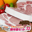 【ふるさと納税】【6ヶ月定期便】豚肉 石見ポーク 豚半頭セット　総重量22kg！