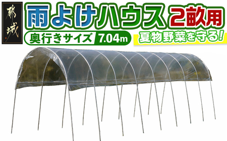 雨よけハウス【2畝用】〈AM-2270〉_65-J401_(都城市) 雨よけのハウス みずみずしい野菜 完全組立式 簡単 設置 障害や病気対策 24株 2畝用