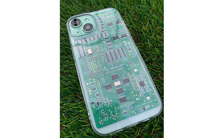 kibanスマホカバー 部品搭載仕様 プリント基板 スマホケース スマホカバー スマホアクセサリー 耐熱性 スマートフォン PC iPhone XR  赤