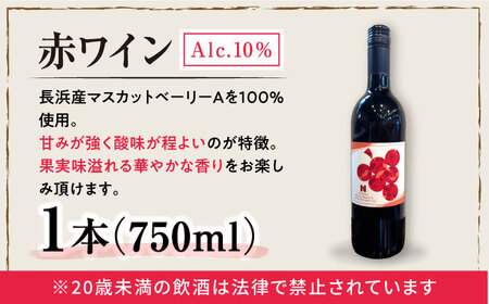 長浜産マスカットベーリーA赤ロゼ2本セット　滋賀県長浜市/Wine＆CidreNAGAHAMA[AQBJ007]
