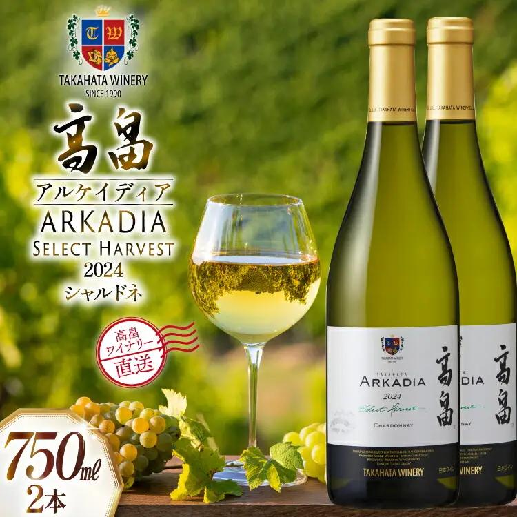 ワイン 白 高畠 アルケイディア シャルドネ 750ml 2本 セット