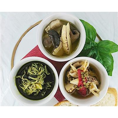 ふるさと納税 京丹後市 おつまみ惣菜 『京のわひーじょ』3種(各110g) 宇治抹茶風味・実山椒風味・生姜風味のアヒージョ |  | 01