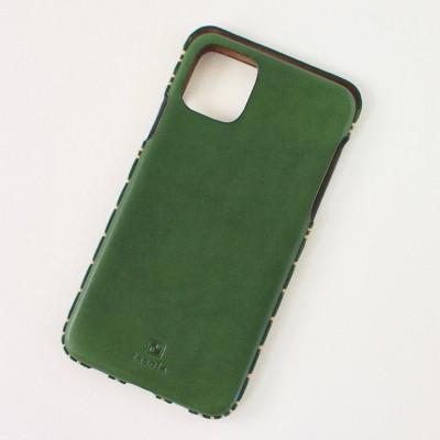 ふるさと納税 七尾市 【iPhone14用】本革ケース・グリーン