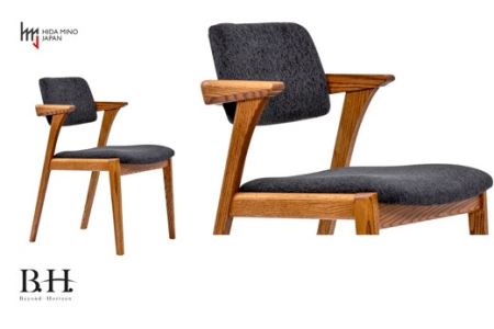 D108-02 B.H.ダイニングチェア（ショートアーム）【オーク材】JBH-DCO207A PBO/BアネルカCG