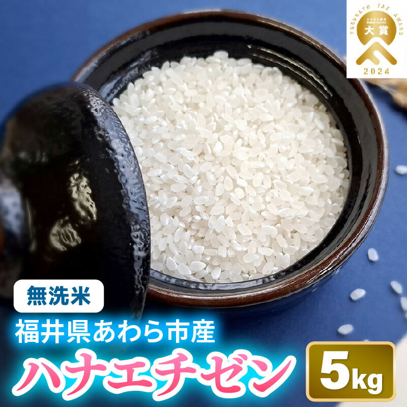 【ふるさと納税】【先行予約】【令和7年産】令和7年産 華越前 無洗米 5kg / 米 5キロ ハナエチゼン はなえちぜん 北陸 福井県産 あわら市 ブランド米 白米 お米 コメ こめ むせんまい musennmai kome ※2025年9月上旬以降順次発送
