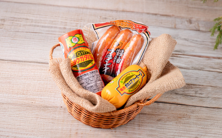 明方ハム 詰合せ Aセット 計810g  ( 伝統製法 農協 ハム ソーセージ フランク 肉 特産品)