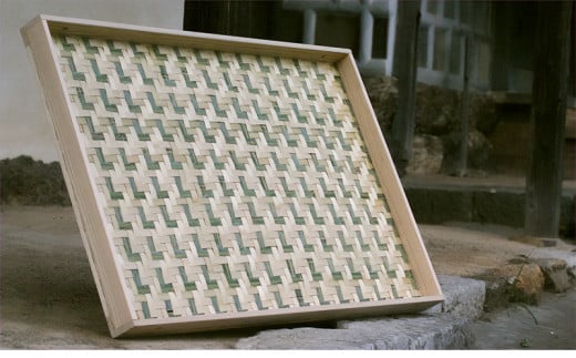 えびら(竹編み平かご) 大 竹ざる 梅干しざる 干し野菜 TT097