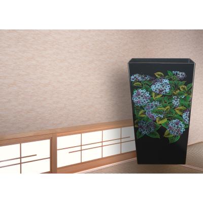 ふるさと納税 海南市 和歌山県海南市 蒔絵調 ダストボックス M角 6.7L 紫陽花ブラック 和室に日本の美を添えるゴミ箱 |  | 02