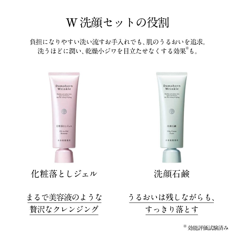 ドモホルンリンクル 贅沢洗顔セット 化粧落としジェル（110g） 洗顔石鹸（110g） 再春館製薬所 ドモホルンリンクル メイク落とし クレンジング オイル 保湿 洗顔フォーム 濃密泡 スキンケア 毛