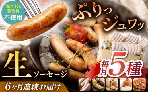 【全6回定期便】【焼くとジューシー、ボイルでスープのダシに】低添加生ソーセージセット 長崎県/Gris Hause NAGASE [42AACB004] 詰合せ バーベキュー BBQ プレゼント おつまみ ウインナー 