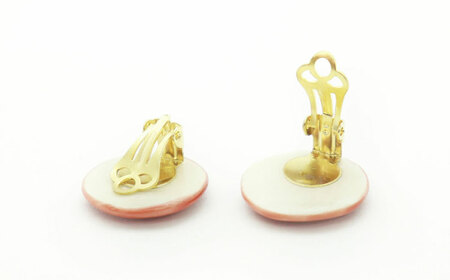 【美濃焼】 梅むら タイル イヤリング 直径20mm 瑞浪市 / TILEmade タイル アクセサリー ハンドメイド [AZCD057]