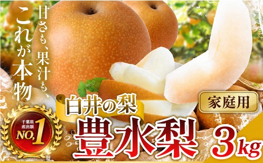 【常温便・訳あり（ご家庭用）】豊水　3kg　5～10玉