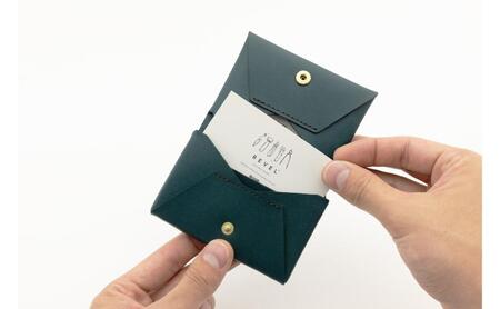 湘南工房 折革ボックス型カードケース<ネイビー>