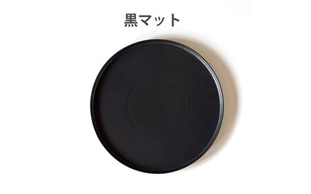 【美濃焼】 ワンプレート フラット プレート 大 26cm 平皿 黒マット 瑞浪市 / 窯元ロングアイランド おしゃれ 食器 シンプル 食洗機対応 レンジ対応[AZCU190]