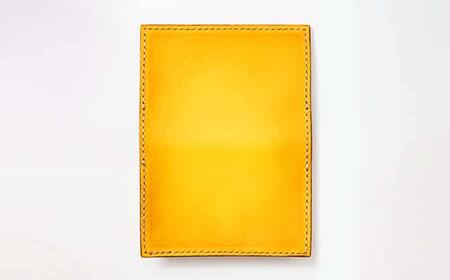 【paikaji leather南風】 牛革 名刺入れ イエロー 名刺約20枚収納 F2Y-6527