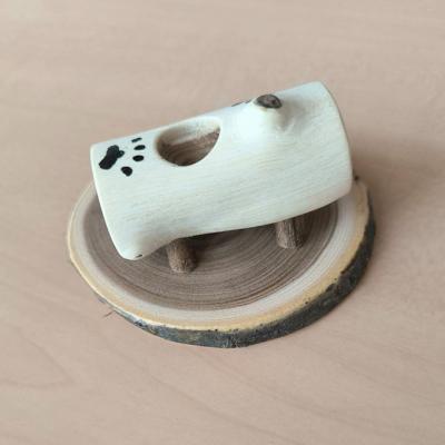 ふるさと納税 羽後町 木製 エンジュのやすらぎアロマウッド台座付き 猫の足跡入り[No.5325-0559] |  | 03