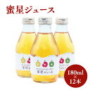 【ふるさと納税】100年の歴史 蜜星ジュース 180ml×12本 林檎 林檎ジュース フルーツ 果物 アップル 青森県 平川市 平川市産 お取り寄せ 果汁 100% リンゴジュース ジュース 贈答 オリジナル ミックス 飲料 田中農園