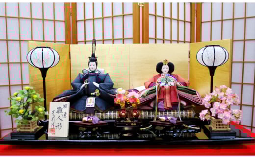 親王飾り・夕桜 ／ ひな人形 雛人形 お雛様 桃の節句 雛祭り 埼玉県 特産品 No.524