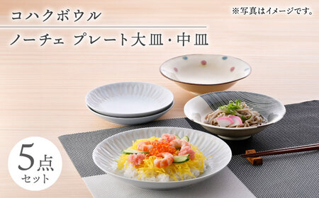 【波佐見焼】ボウル・皿 5点セット【大貴セラミックス/奥川陶器】[NB143]