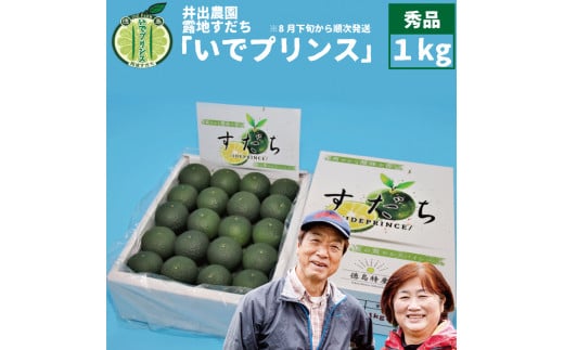 井出農園 露地すだち いでプリンス 秀品 1kg