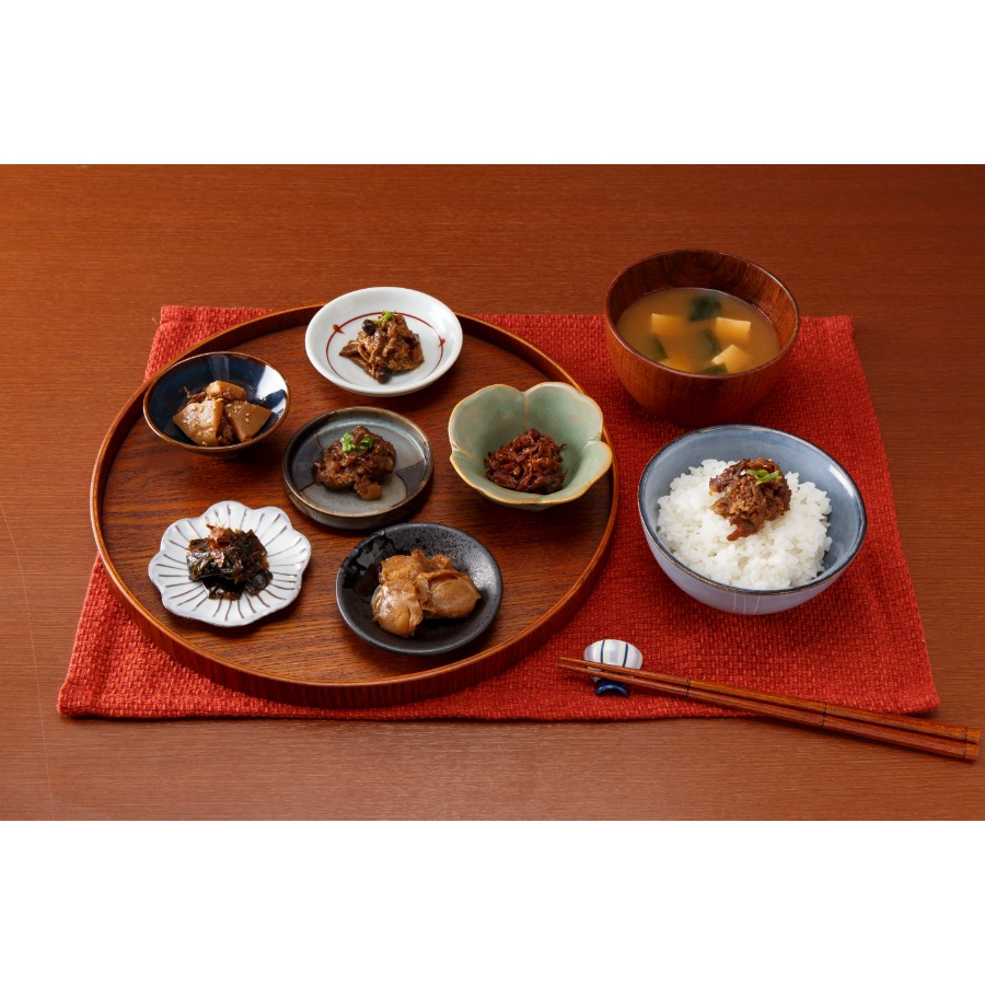 ＜柿安本店＞「料亭しぐれ煮」6種（牛肉しぐれ・牛肉ごぼうしぐれ・くるみ牛肉うま味炊き・鰹こんぶ・帆立うすだき・そぼろ味噌味あわせ）各1個