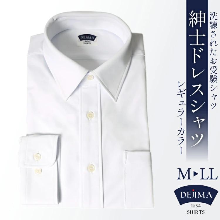 DE148-b 紳士ドレスシャツ（レギュラーカラータイプ）Lサイズ MN-S001 日本製　DEJIMA　SHIRTS