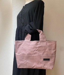 チャーボウズバッグ【ピンク・オリーブ・ターコイズ】（Charbouz bag） ファッション カバン ファッション小物 パラフィン加工帆布 帆布 シンプル 二枚仕立て トートバッグ  ピンク
