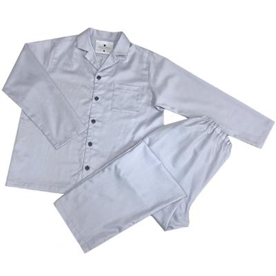 ふるさと納税 和泉市 【シングル】カバー掛・敷・枕&amp;パジャマ(男女兼用XSサイズ)4点セット　色シルバースカイ抗菌防臭加工