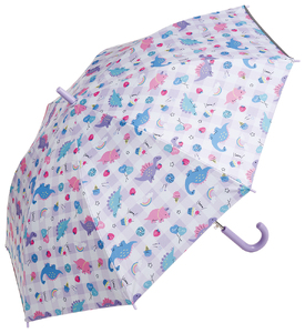 子供用 晴雨兼用 ジャンプ傘 55cm ハッピー＆スマイルレインボー 日傘 6-329