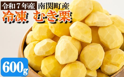 南関産 冷凍むき栗 600g (300g×2袋)  令和7年産 マロン 季節 手仕上げ 秋の味覚 材料 菓子 国産 熊本県 無添加 冷凍