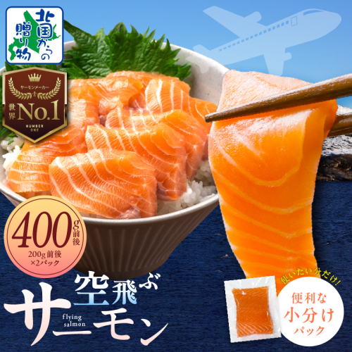 【年内発送】アトランティック サーモン 400g【フィレ エコパック 小分け 200g×2パック 訳あり サイズ不揃い 刺身 さーもん 冷凍 北国からの贈り物】 010B1647y