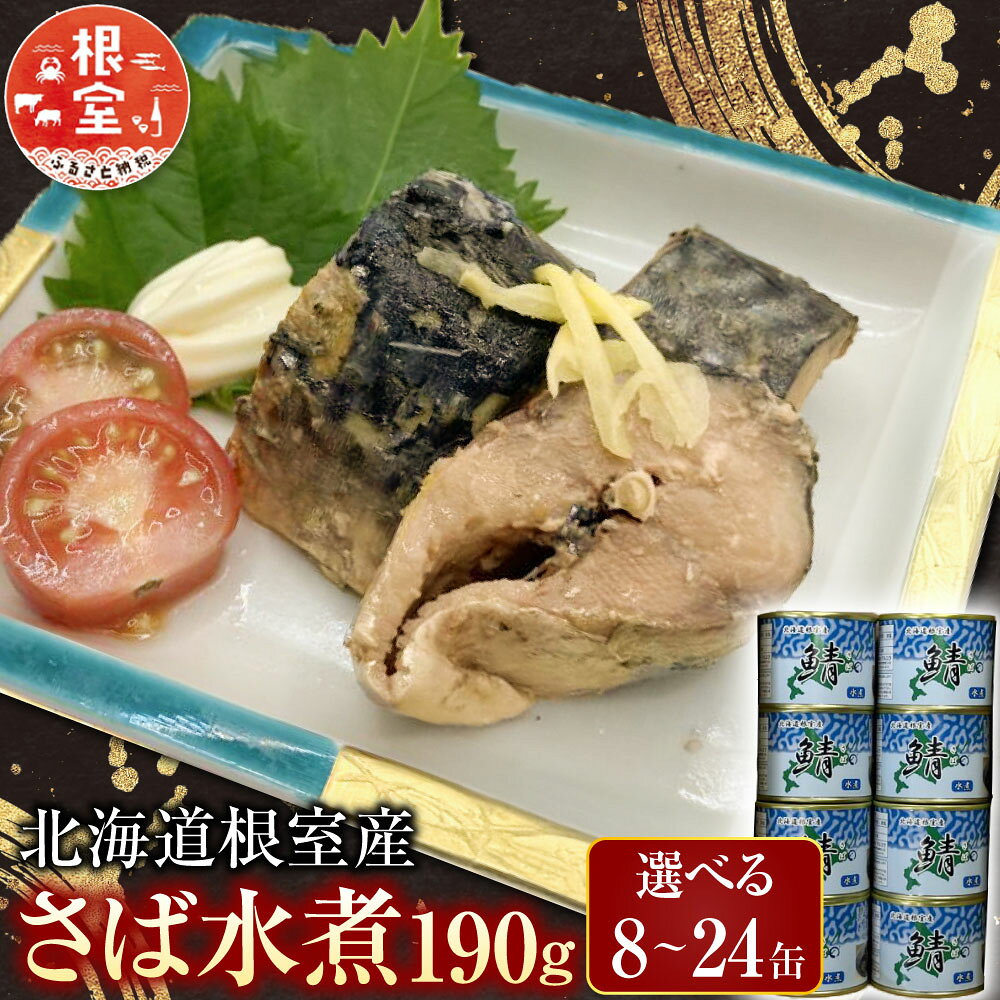 【ふるさと納税】[北海道根室産]さば水煮190g 選べる 8 ～ 24缶