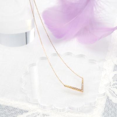 ふるさと納税 甲府市 K18 0.08ct ダイヤモンド ペンダントネックレス　FHH-019978 |  | 01