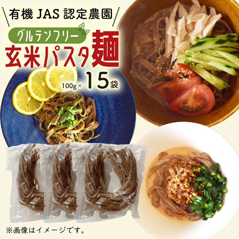 【ふるさと納税】 有機 グアバ 農園 グルテンフリー 玄米 パスタ 麺 100g 15袋 セット グルテン フリー ダイエット 健康 食品 健康 メン 人気 おすすめ 高知県 南国市